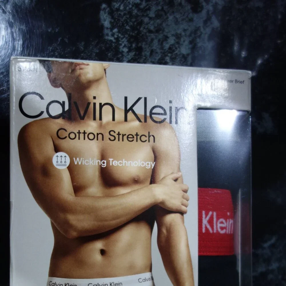 Calvin Klein Cotton Stretch Wicking technology Classic Fit L 3 Boxer Briefs New
